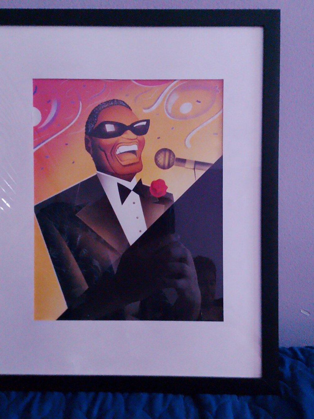 14"x12" caricature of Ray Charles by Risko